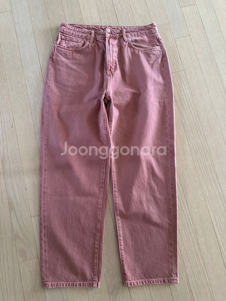 아웃스탠딩 데님 바지 핑크 팝니다. (M, 32)--0