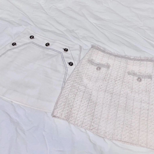 ZARA 마린 화이트 스커트