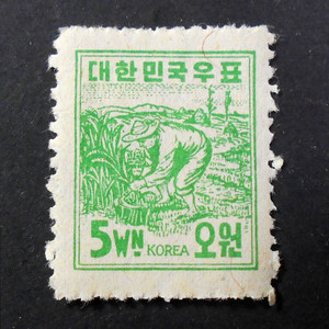 1949년 제1차 보통우표 농부(63)