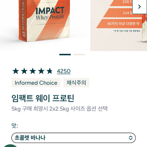 마이프로틴 임팩트웨이 미개봉 초코바나나