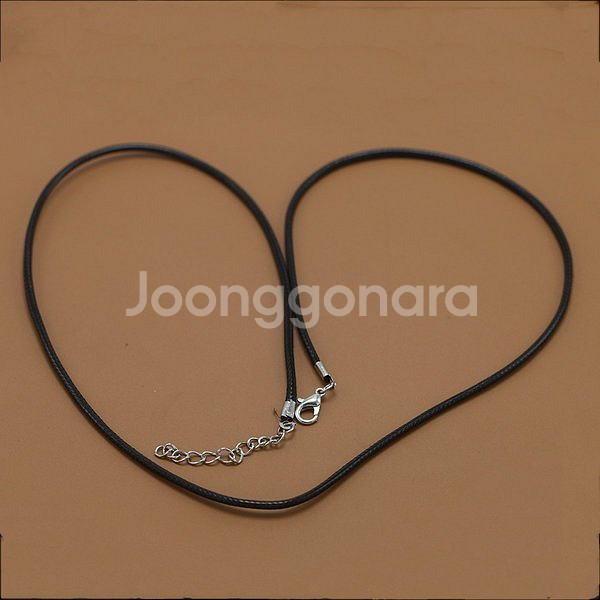 새 4개 검은색 45cm 체인 목걸이줄 끈 펜던트 고급--3