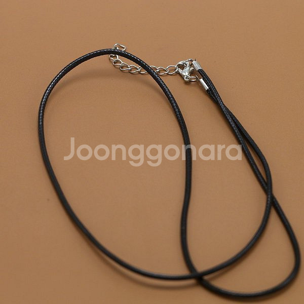 새 4개 검은색 45cm 체인 목걸이줄 끈 펜던트 고급--6