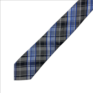 명품 마이클코어스 넥타이 8.5cm 블랙 블루 체크 패