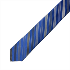 명품 마이클코어스 넥타이 8.5cm 블루 그레이 사선