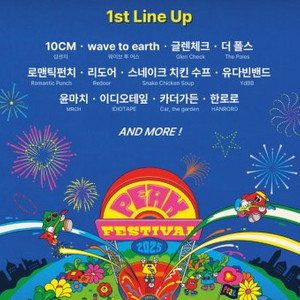 피크페스티벌 일요일 양도 구합니다