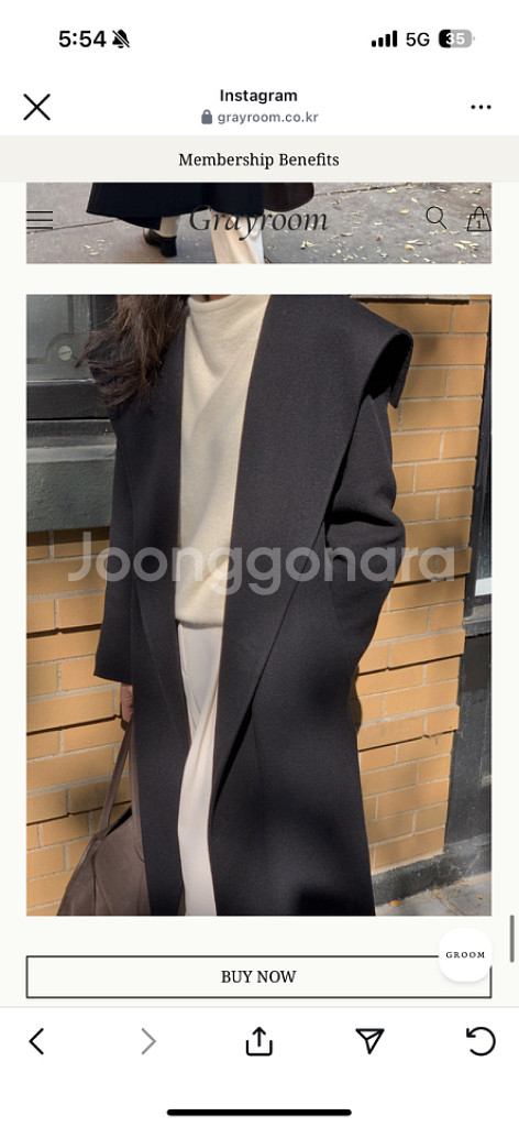 그레이룸 24 캐시20 핸드메이드 롱 코트--2