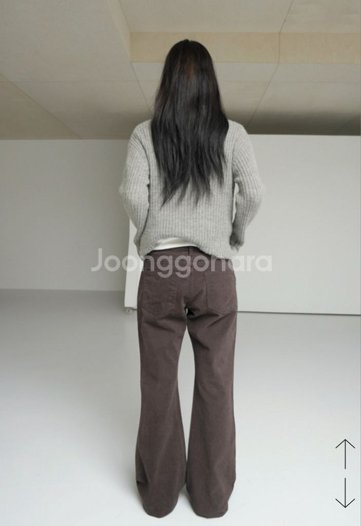 브라운 부츠컷 바지 새상품--1