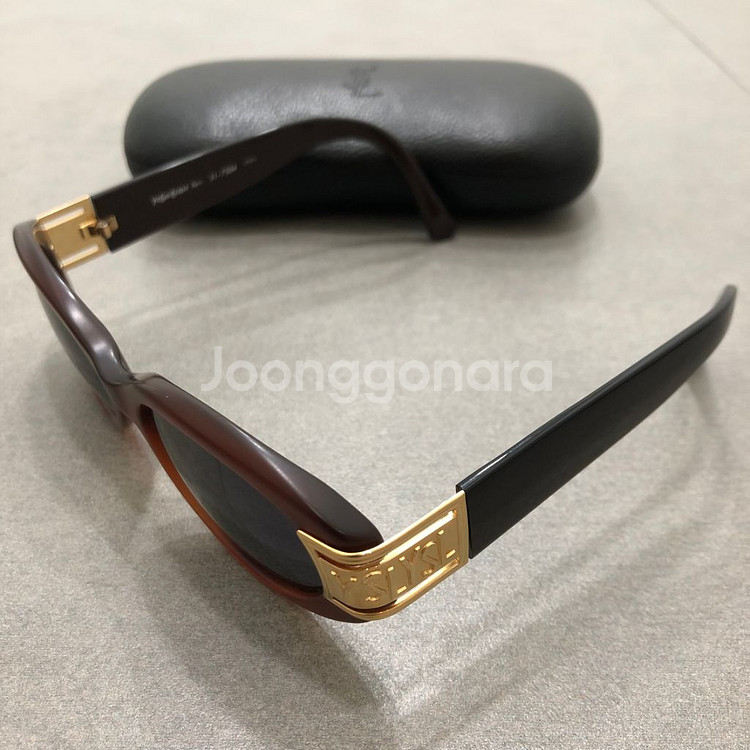 생로랑 ysl 금장 오벌 오발 선글라스--1