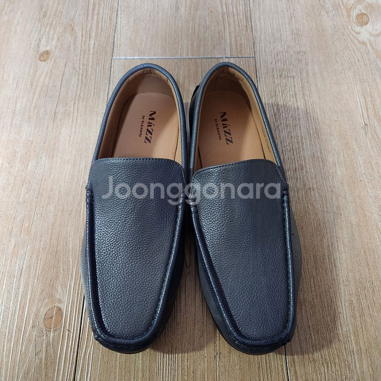 미사용급 엘칸토 가죽 로퍼 남250--1