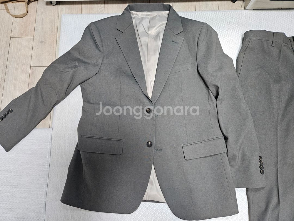카키색 정장 카키색 수트 정장세트 정장바지 정장 마이--2