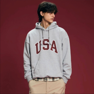[새상품] 뉴발란스 UNI USA 그레이 후드티 L