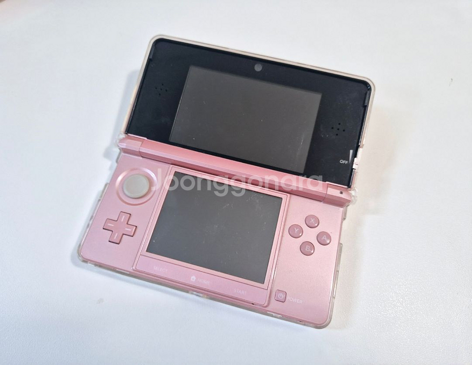 닌텐도 구3ds 핑크 (정품충전기,투명케이스,파우치)--1