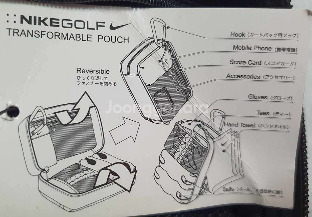 NEW 나이키 6알/7티 골프 파우치 주머니 백 가방--2