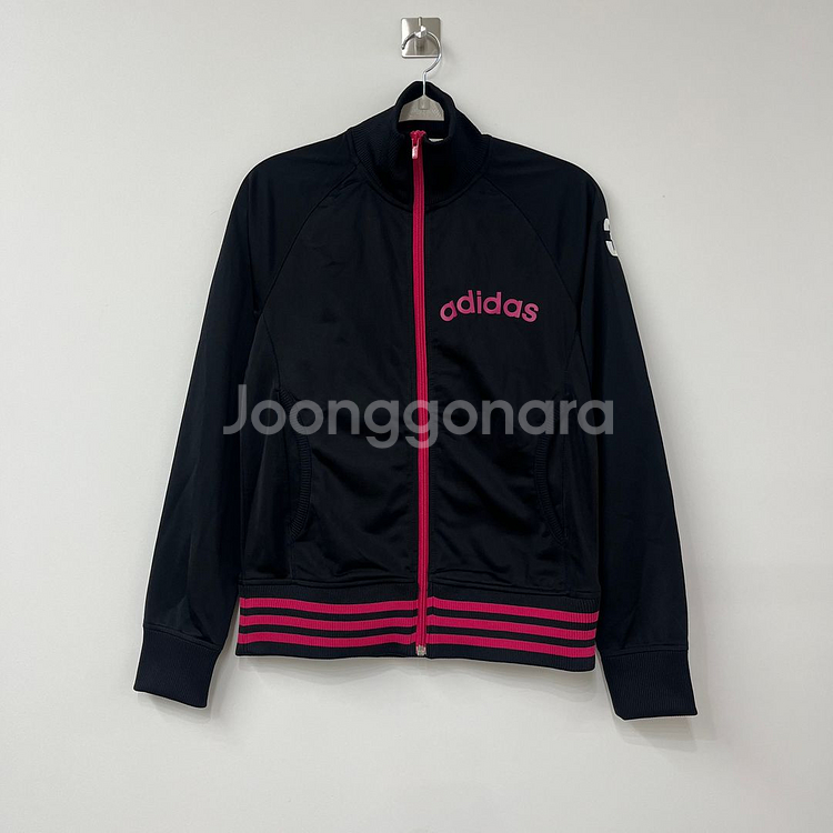 아디다스 Y2K 블랙 핑크 트랙탑 져지--1
