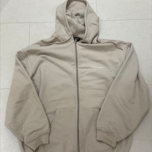 BALENCIAGA 발렌시아가 로고 후드 집업 베이지