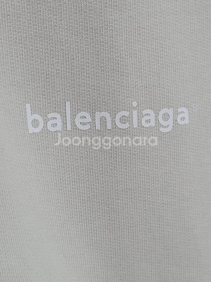 BALENCIAGA 발렌시아가 로고 후드 집업 베이지--8