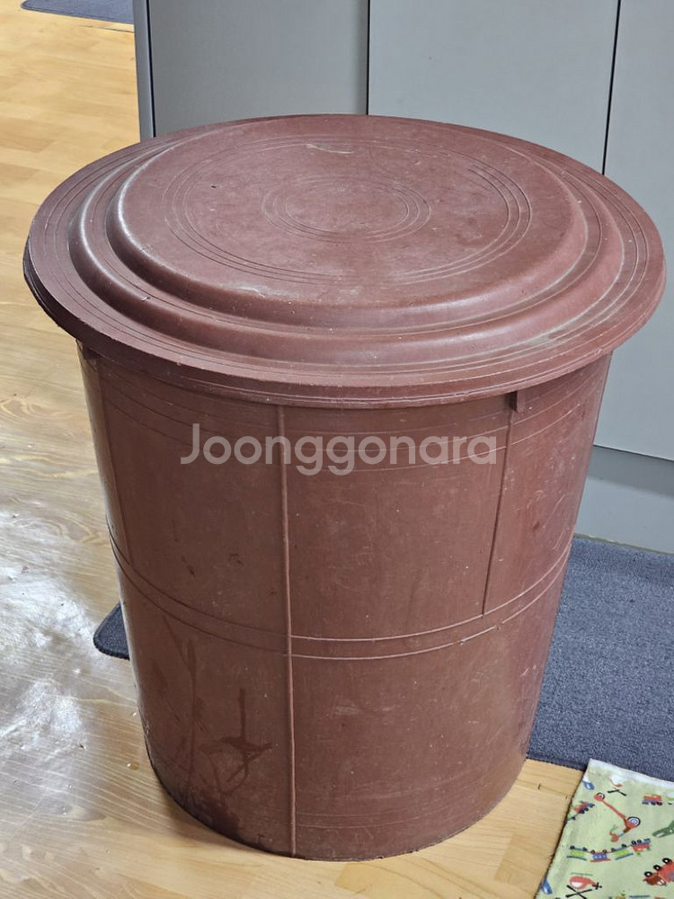 원형 원통 고무다라이 대형 5호 뚜껑포함 (150L)--0