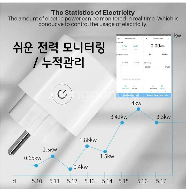 스마트 플러그(20A)-갤럭시 아이폰 가능--1