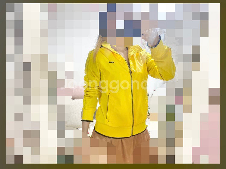 휠라ㅡ 찐노랑 집업 호칭 95/저지/트레이닝복/새거수--0