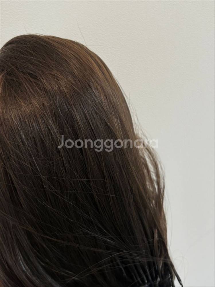붙임머리 다크브라운 천연 달비모 18인치 100피스--1