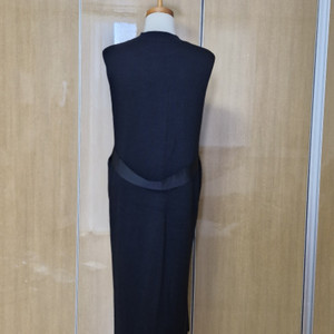 블랙 니트 롱조끼 M