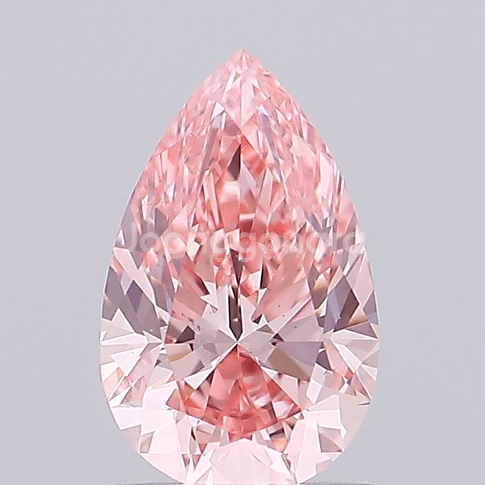 랩그로운 다이아몬드 1캐럿 물방울 비비드 핑크 컬러--2