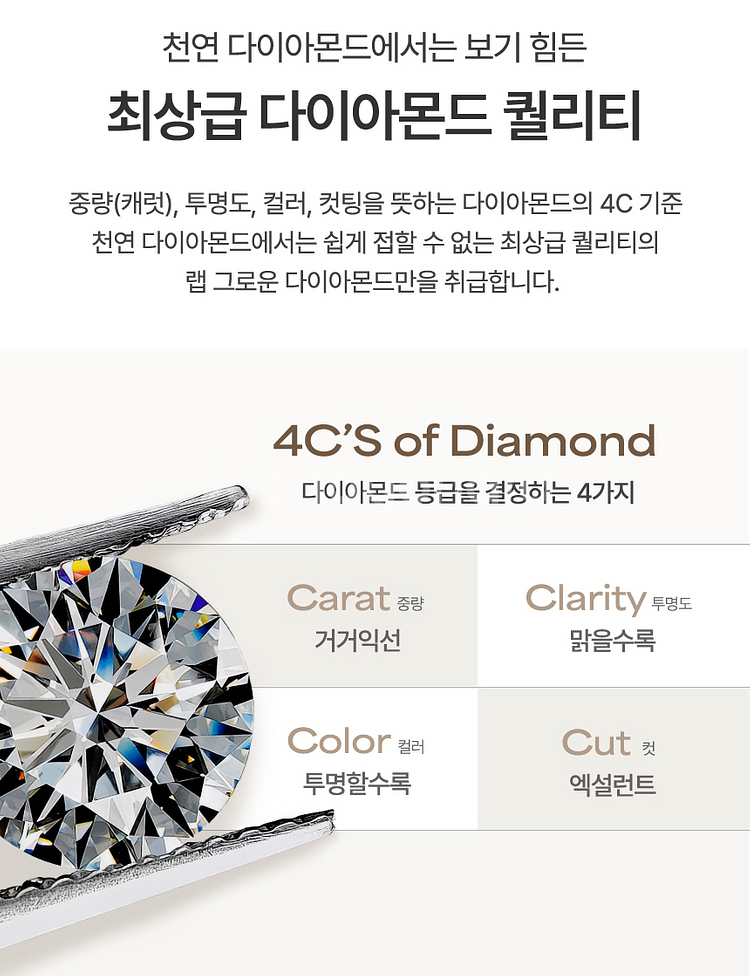 랩그로운 다이아몬드 1캐럿 물방울 비비드 핑크 컬러--4