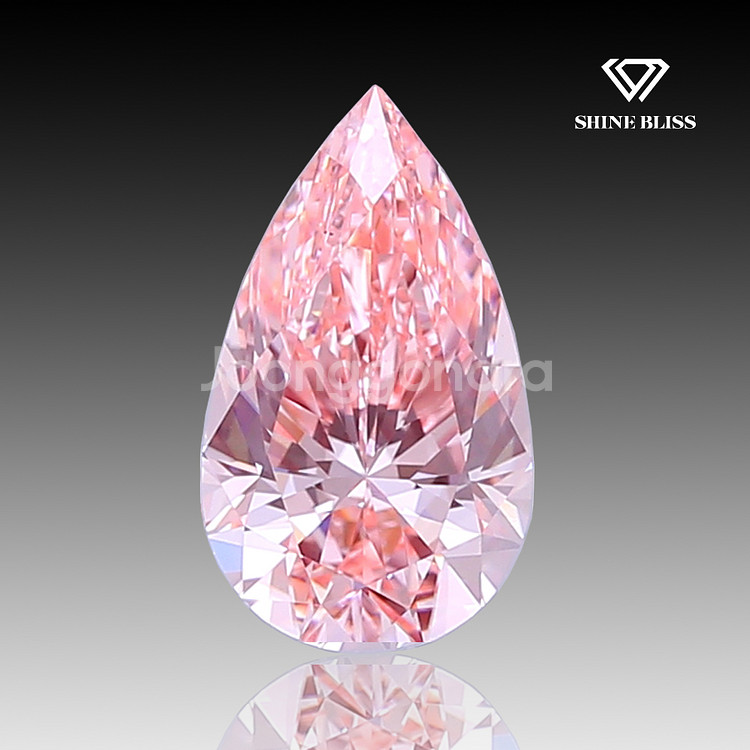 랩그로운 다이아몬드 1.5캐럿 물방울 비비드 핑크 컬러--0