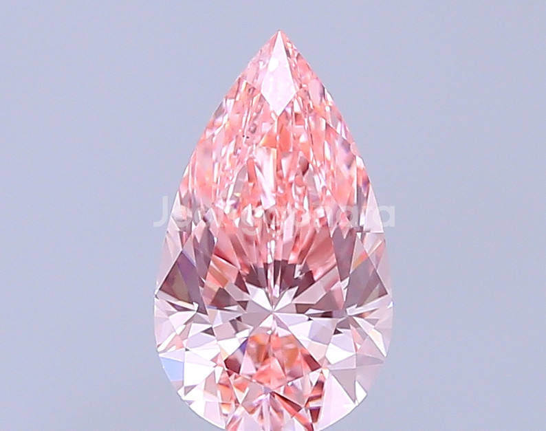 랩그로운 다이아몬드 1.5캐럿 물방울 비비드 핑크 컬러--2