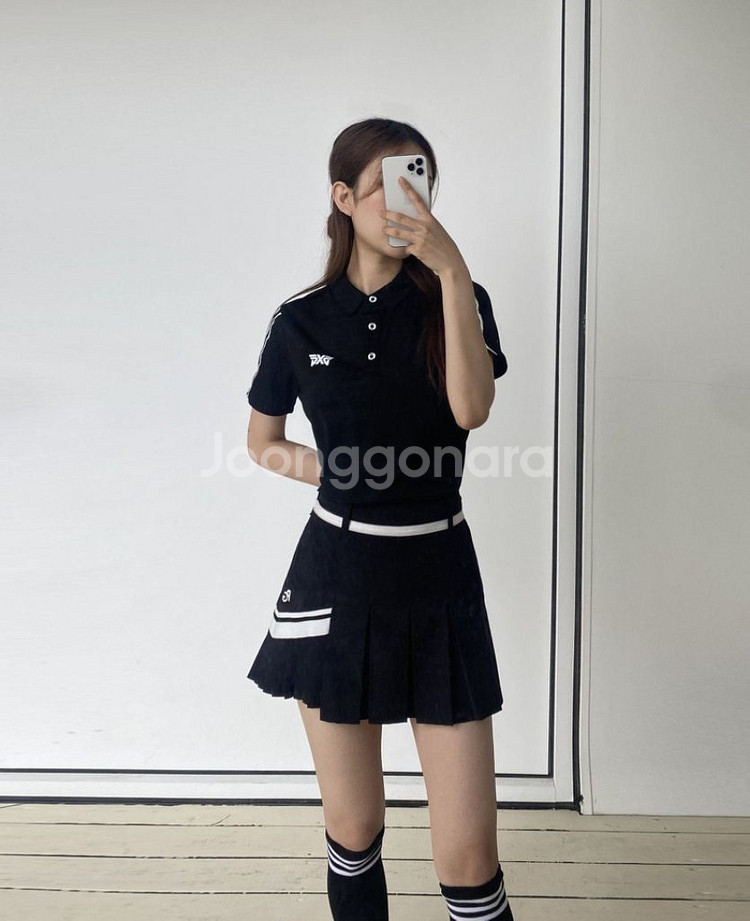 PXG 골프웨어 여성 프리미엄 윙필드 반팔 카라티--0