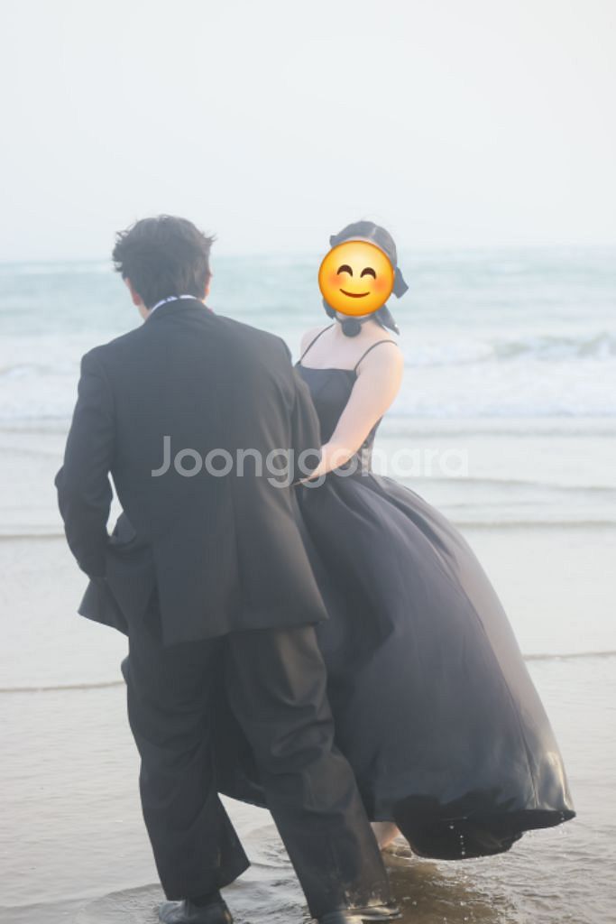 웨딩사진용 블랙드레스--2