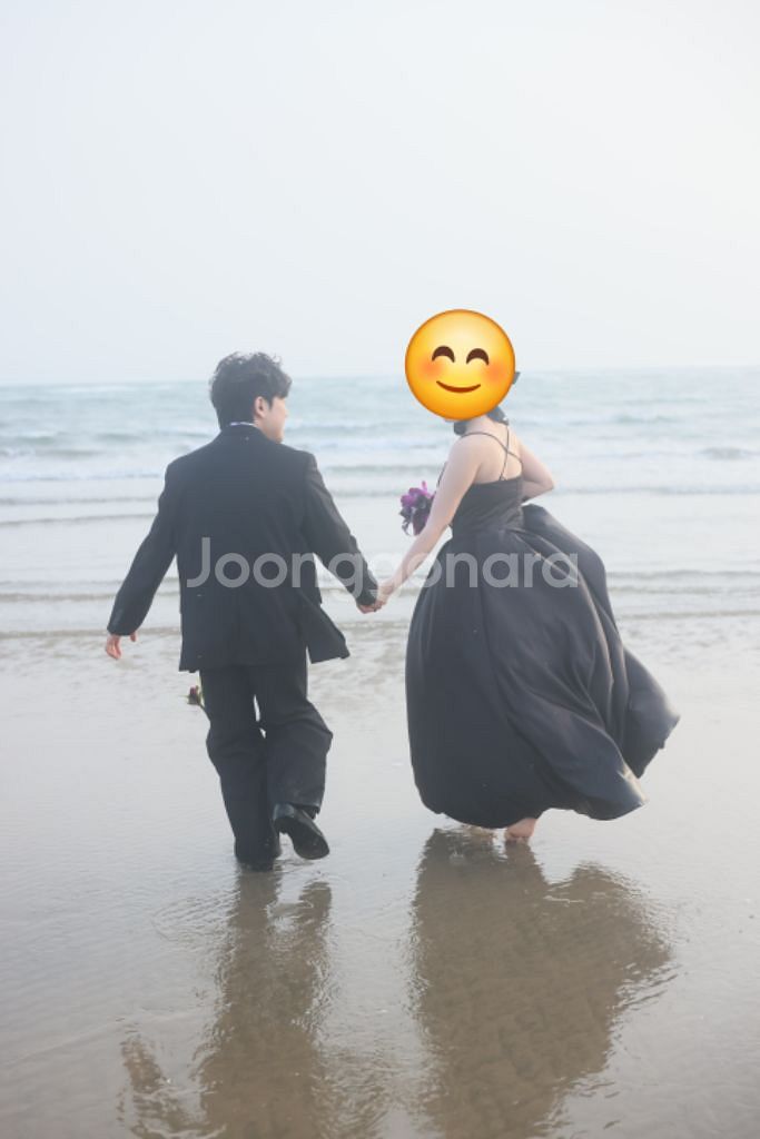 웨딩사진용 블랙드레스--0