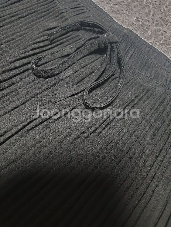 S/S 와이드 주름 팬츠 Free/Black (착샷O)--6