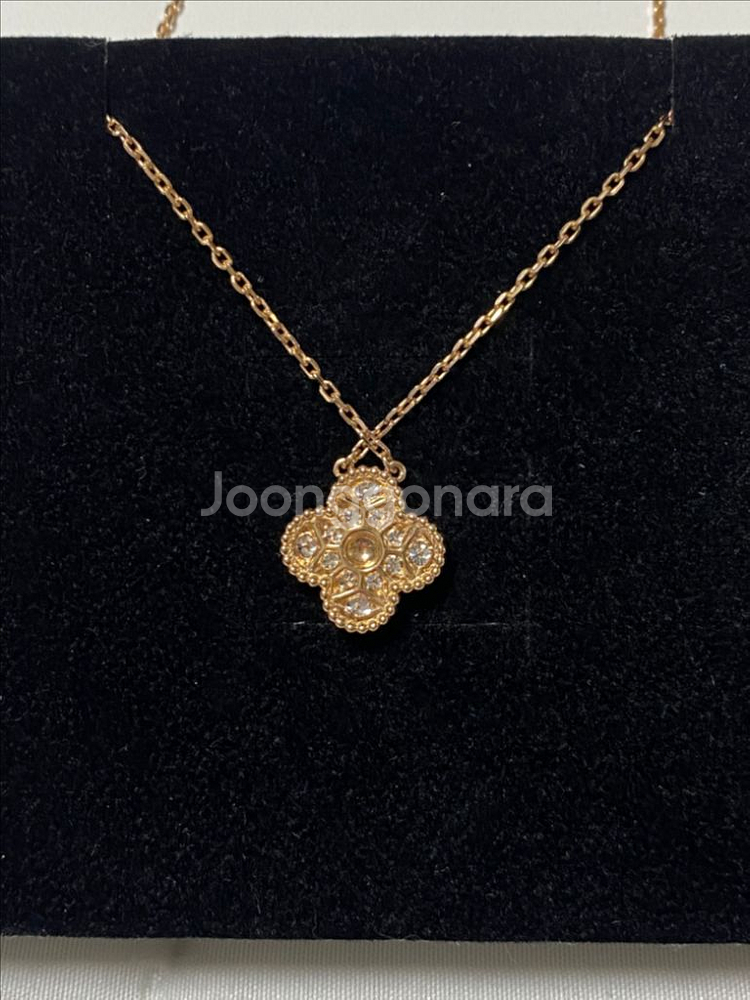 반클 빈티지 다이아 목걸이 18k(로즈골드)--2