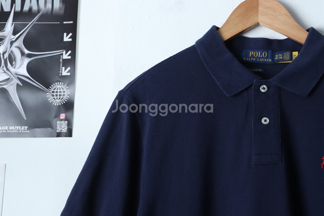 (L-XL) 폴로 랄프로렌 반팔 카라 티셔츠 네이비--2