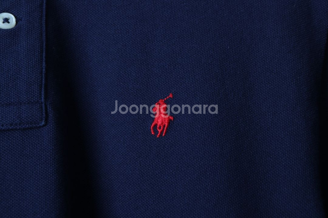 (L-XL) 폴로 랄프로렌 반팔 카라 티셔츠 네이비--4