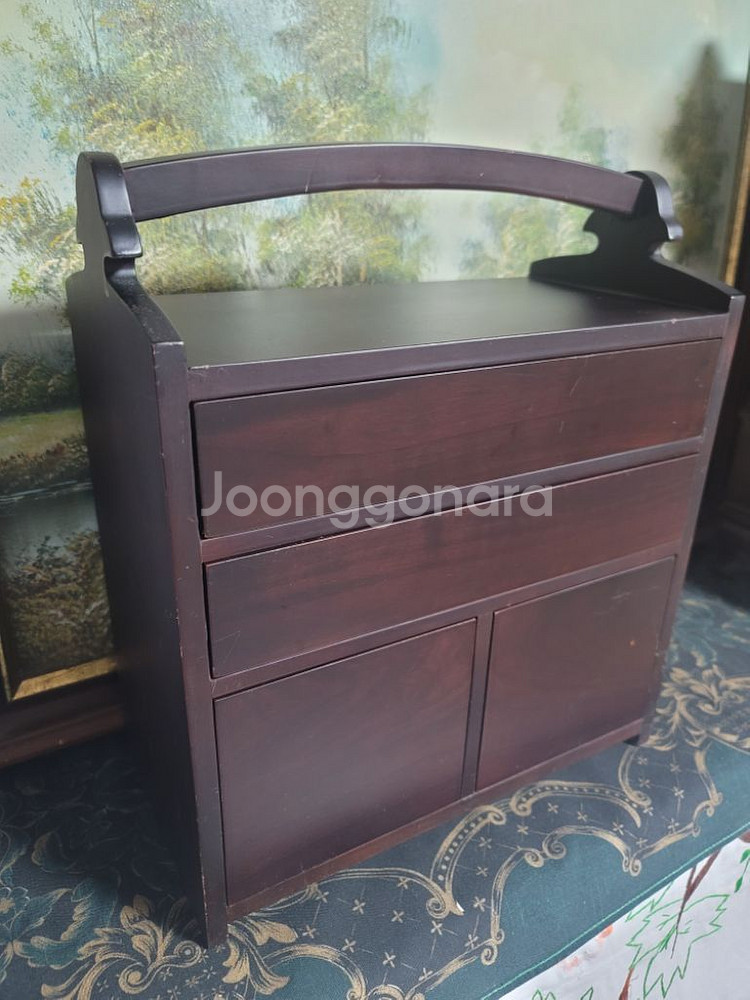 택포) 고가구.고급 원목 서랍장--1