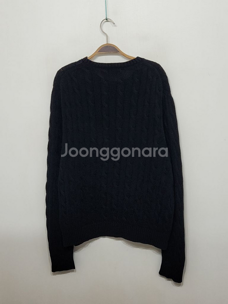 (XL) 랄프로렌 폴로 꽈배기 니트 블랙 케이블 스웨터--5