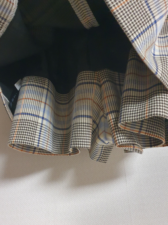 마쥬 maje 벨티드 체크 큐롯 스커트 44~55--9