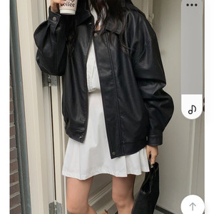 @여성 블랙 레더자켓 새상품 판매해요@