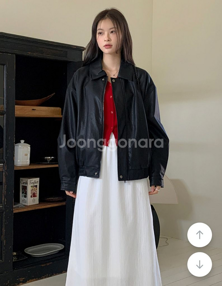 @여성 블랙 레더자켓 새상품 판매해요@--2