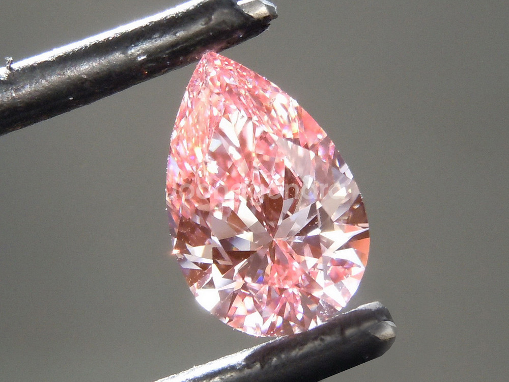 랩그로운 다이아몬드 1.5캐럿 물방울 비비드 핑크 컬러--9