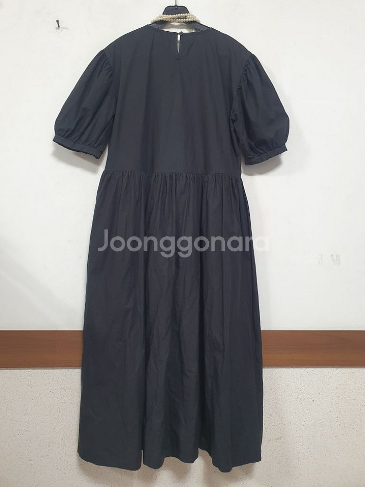 바스락느낌 퍼프벌룬 롱 원피스.맥시--6