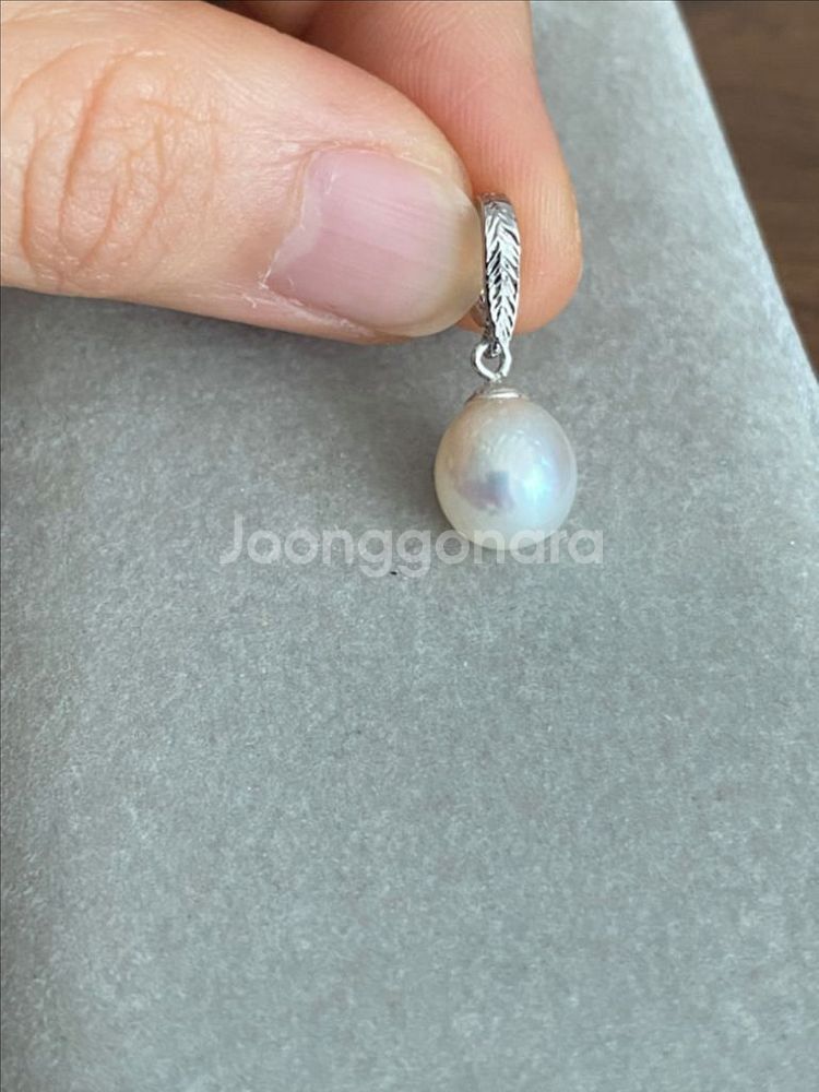 해수진주 오픈형 펜던트 목걸이(925,새제품)--6