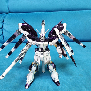 rg 하이뉴 티타늄피니쉬 건담 퍼플 우레탄 코팅 도색작