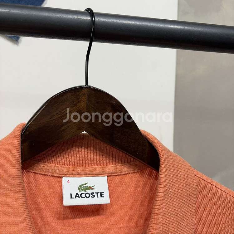 (100) 라코스테 캐주얼 자수 반팔 카라티--1