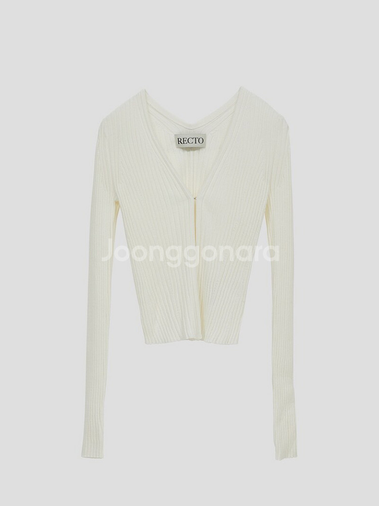 렉토 TWO-WAY RIBBED CARDIGAN (OF--0