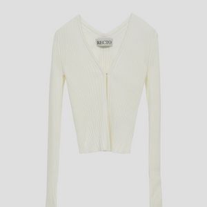 렉토 TWO-WAY RIBBED CARDIGAN (OF