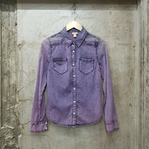 모스키노 서플라이 퍼플컬러 워싱 데님 셔츠 S/P