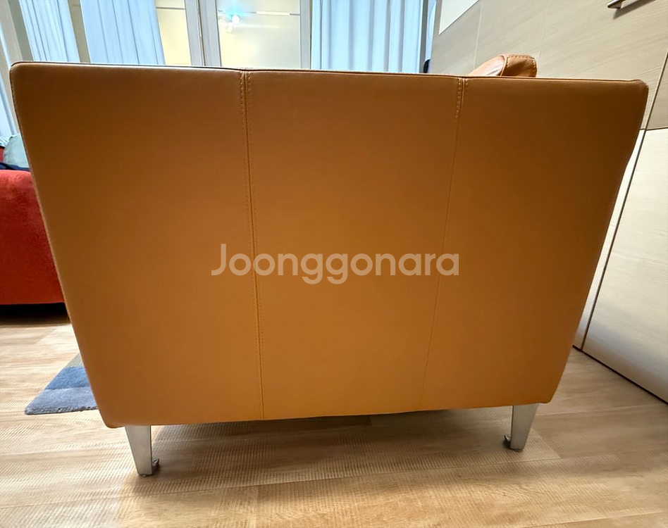 이케아 스톡홀름 가죽소파--1